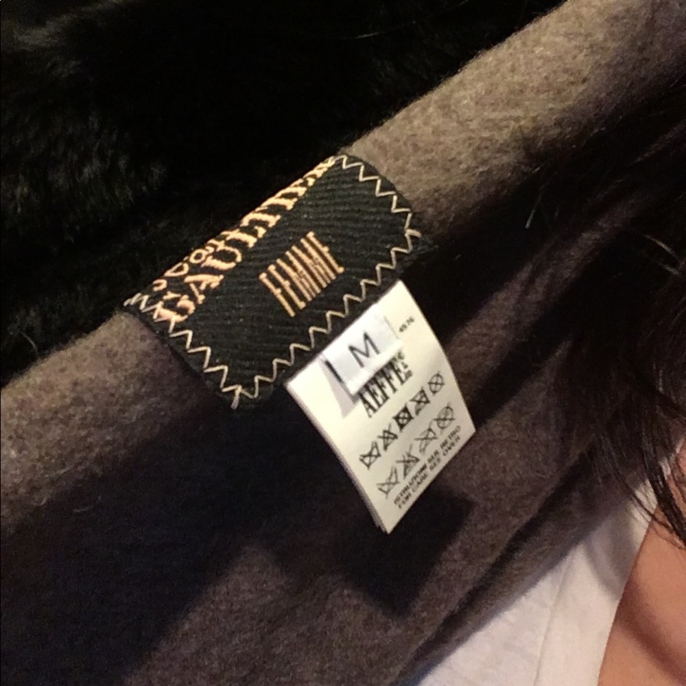 Jean Paul Gaultier Cashmere Wrap With Beaver Collr - Picture 4 of 6